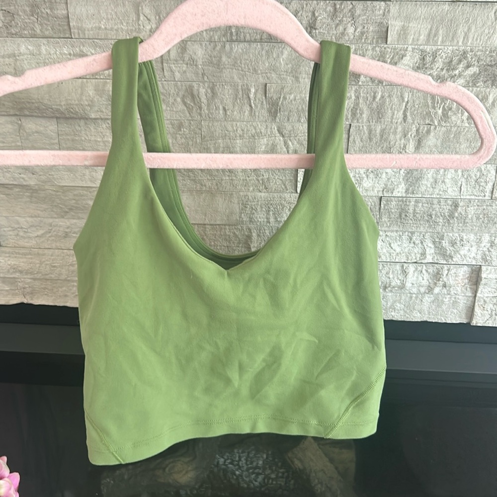 lululemon align tank, olive green, size 2 or xs